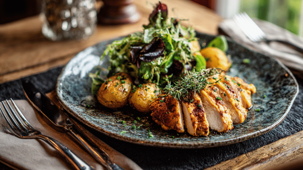 plated simply gluten free full plate dinner