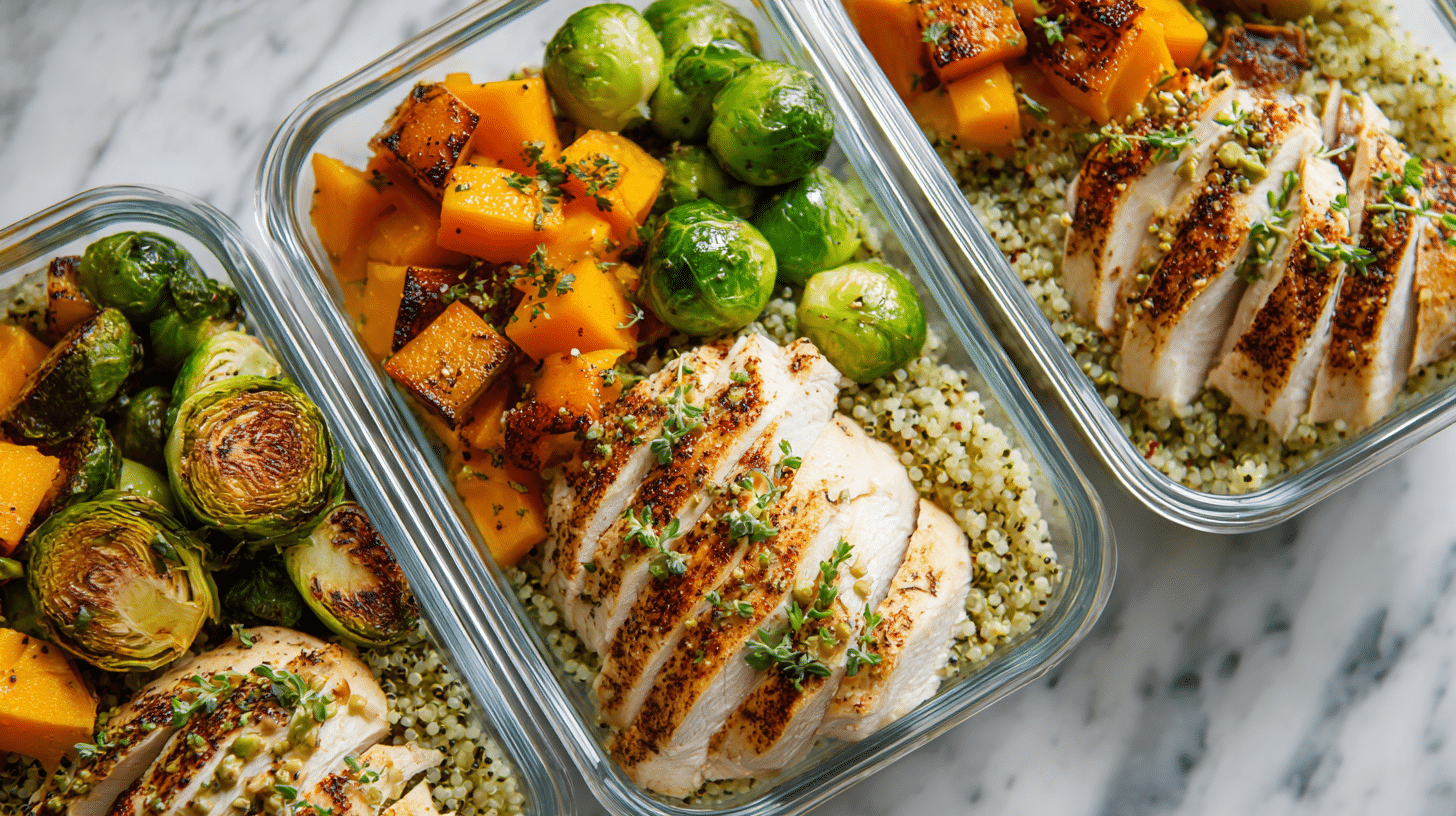 Balanced Meal Prep for Women Losing Weight with chicken, quinoa, and vegetables