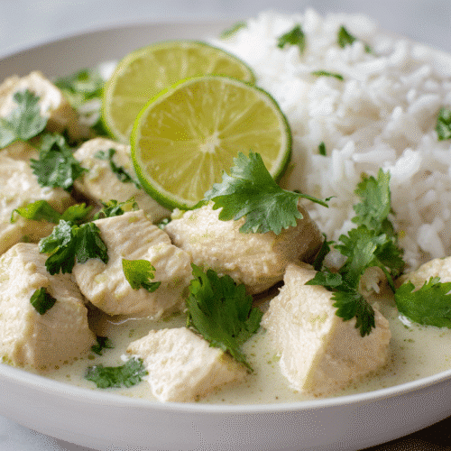 Dairy Free Coconut Lime Chicken in Creamy Coconut Sauce