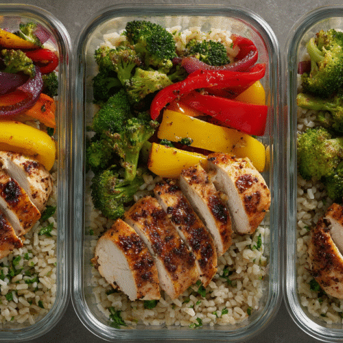 U3823717446 Bright Overhead Shot Of Lean Chicken And Veggie M 1394c528 Cfca 4f32 9048 Beb7517b2146 2