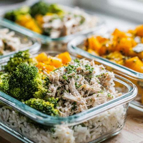 U3823717446 Close Up Of Bright Clean Shredded Chicken Meal Pr E04ac189 A973 4cfb B550 219c4ef77695 1