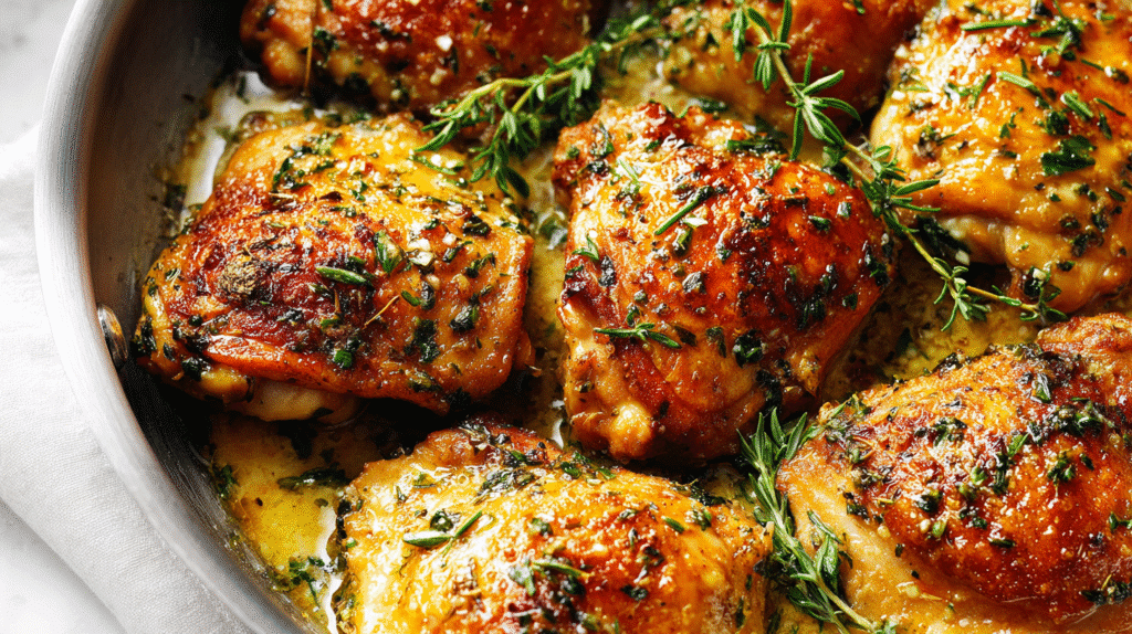 20-Minute Garlic Butter Chicken Gluten Free in skillet