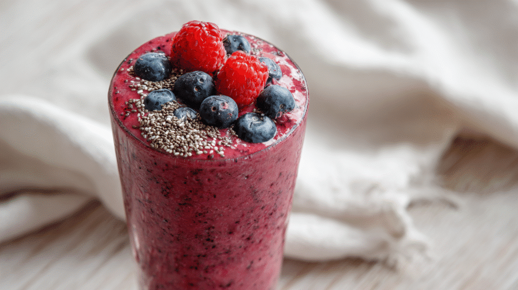 Served high protein berry smoothie for weight loss