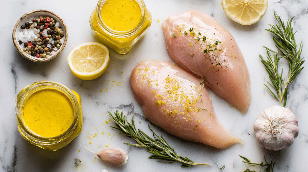 Ingredients for Gluten Free Honey Mustard Baked Chicken Breasts