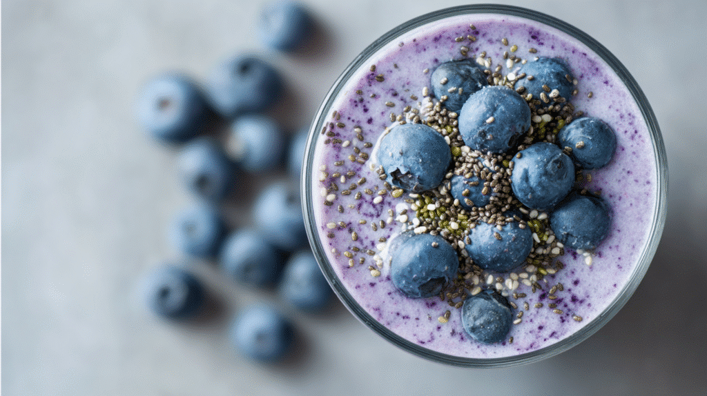 U3823717446 Close Up Of Blueberry Yogurt Smoothie In A Clear 856a5a0f 687e 46d4 96c2 8ee6e97be27b 1