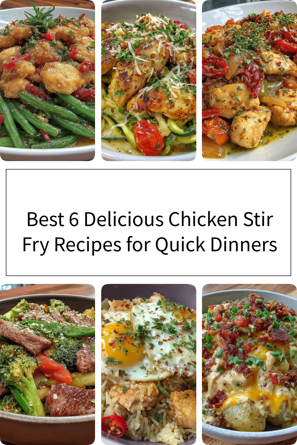 Delicious chicken stir fry with colorful vegetables in a skillet