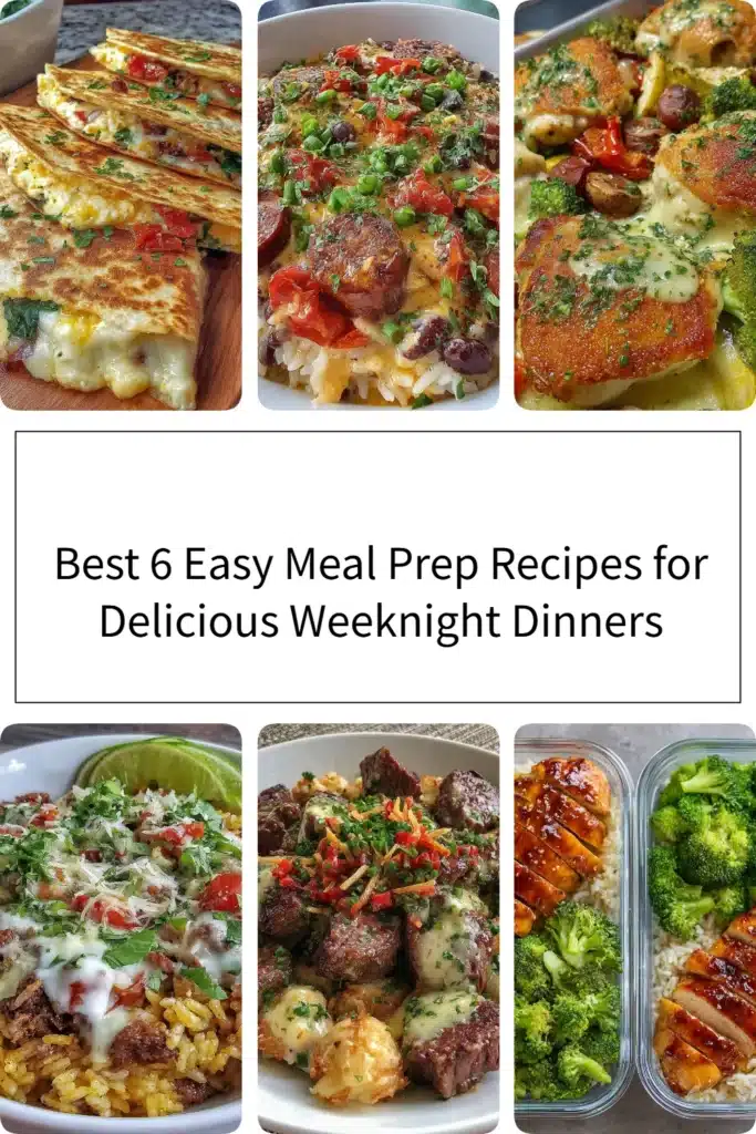 Easy meal prep recipes for weeknight dinners