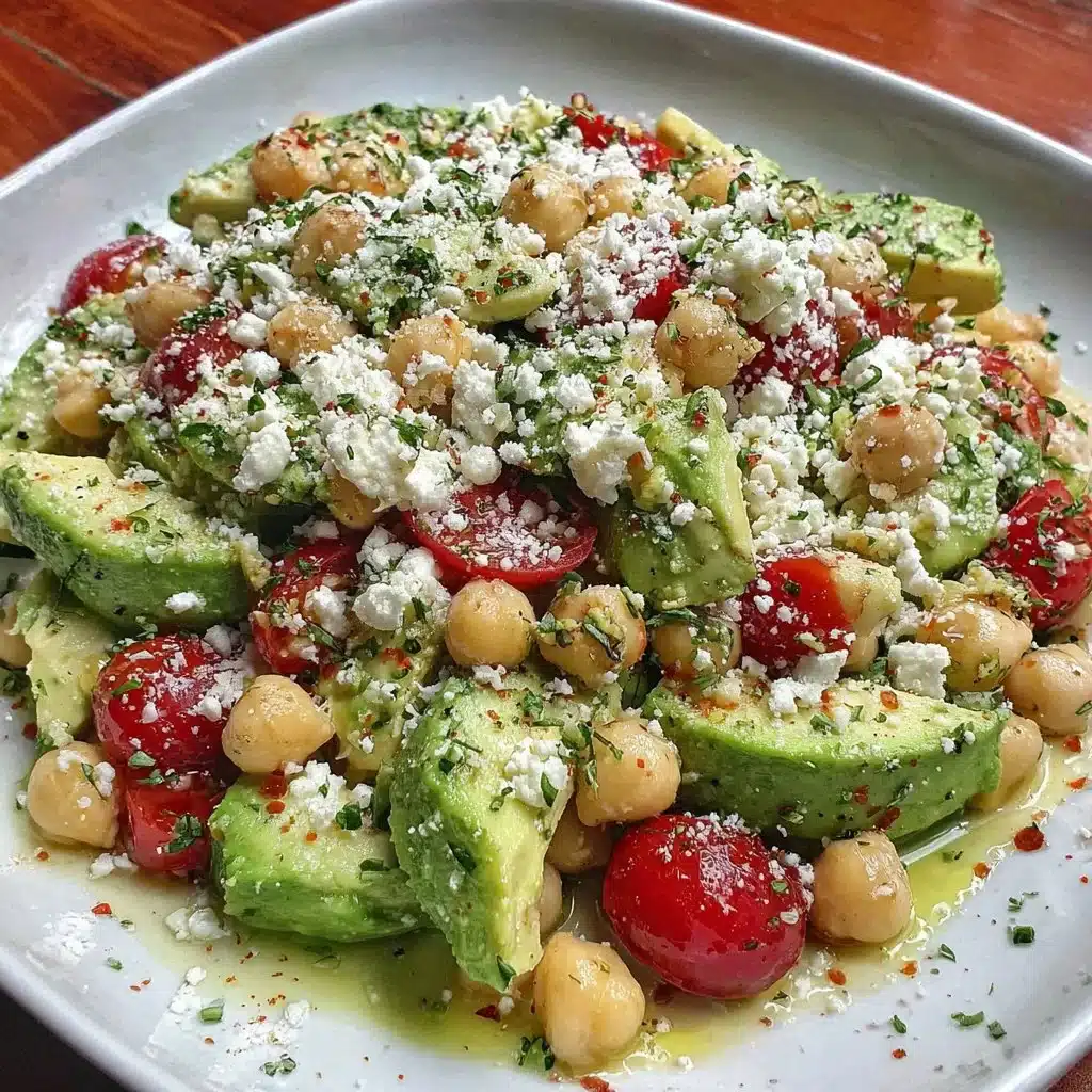Chickpea Feta Avocado Salad