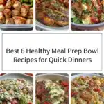 Healthy meal prep bowls filled with nutritious ingredients for quick dinners