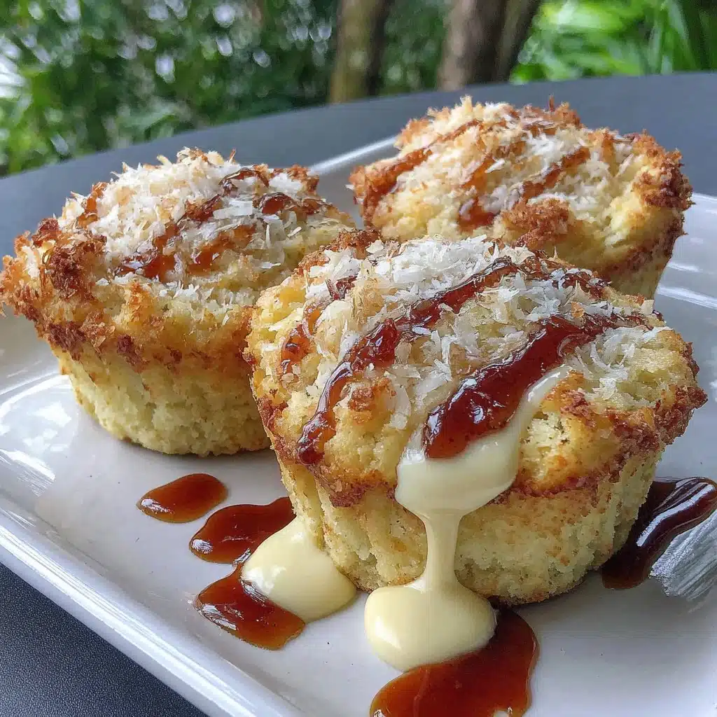 Coconut pineapple muffins made with cottage cheese for a delicious treat