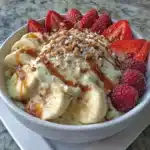 Cottage Cheese Protein Power Bowl with fresh fruits and nuts
