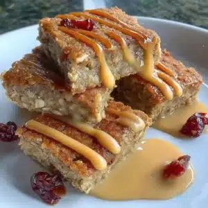 Delicious and healthy homemade oatmeal bars with nuts and dried fruits