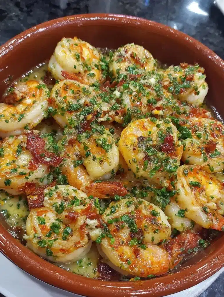 Delicious honey garlic shrimp served on a plate with vegetables