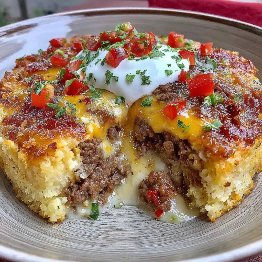 Low carb taco casserole dish with cheese and toppings