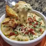 Bowl of delicious White Chicken Chili topped with cilantro and lime