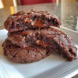 Delicious flourless brownie cookies made with 6 ingredients
