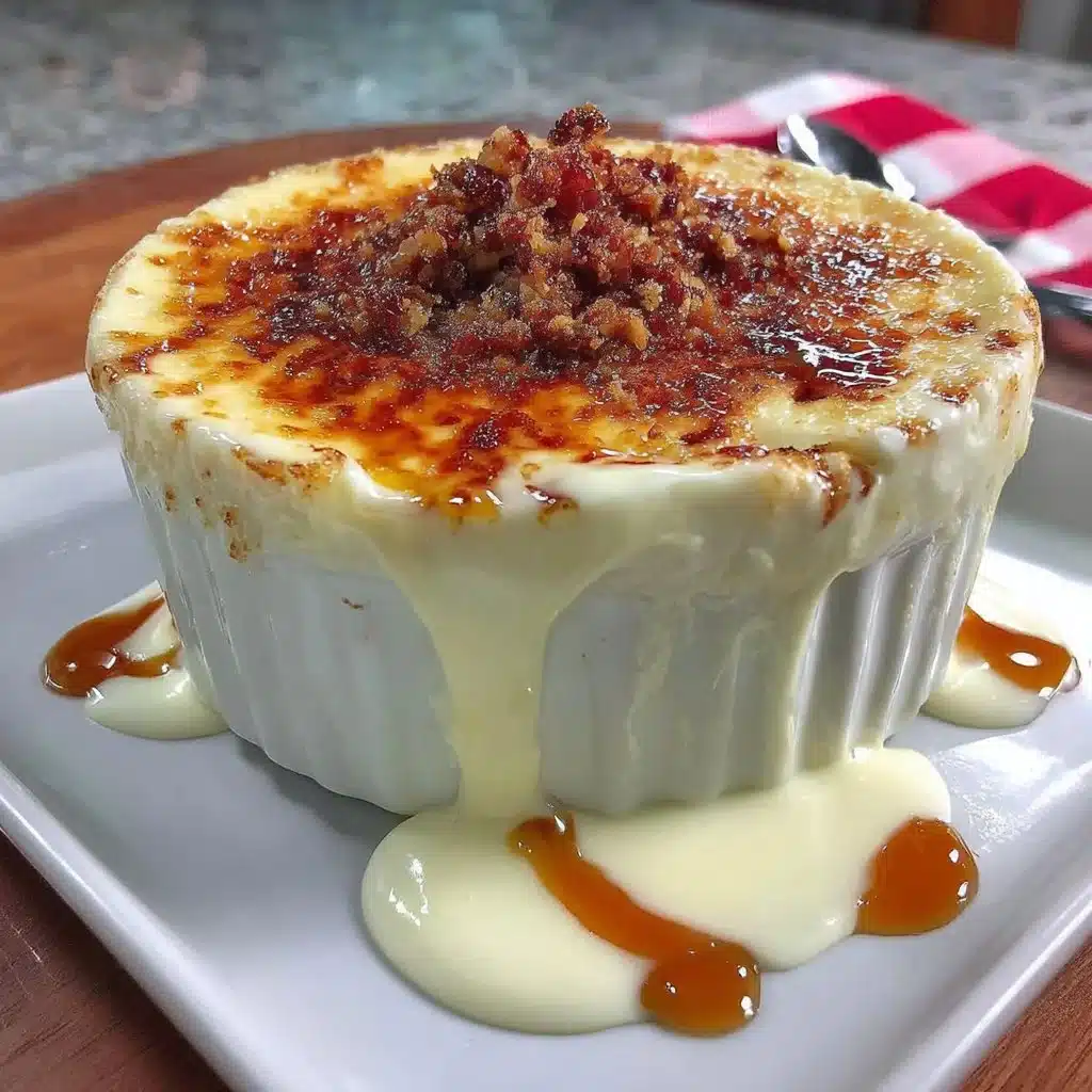 Deliciously baked yogurt topped with fruits and nuts, ready to be served.