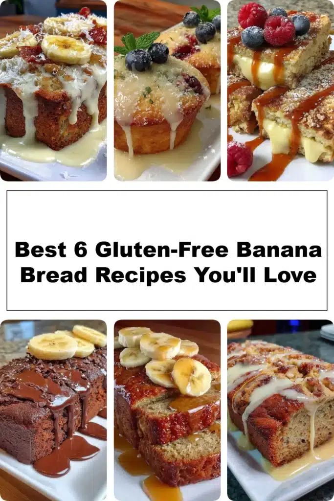 Delicious gluten-free banana bread slices on a wooden table