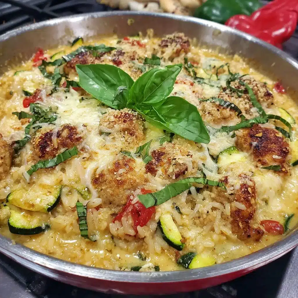 Ground Chicken Zucchini Rice Skillet