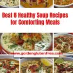 A bowl of healthy vegetable soup featuring fresh ingredients and vibrant colors