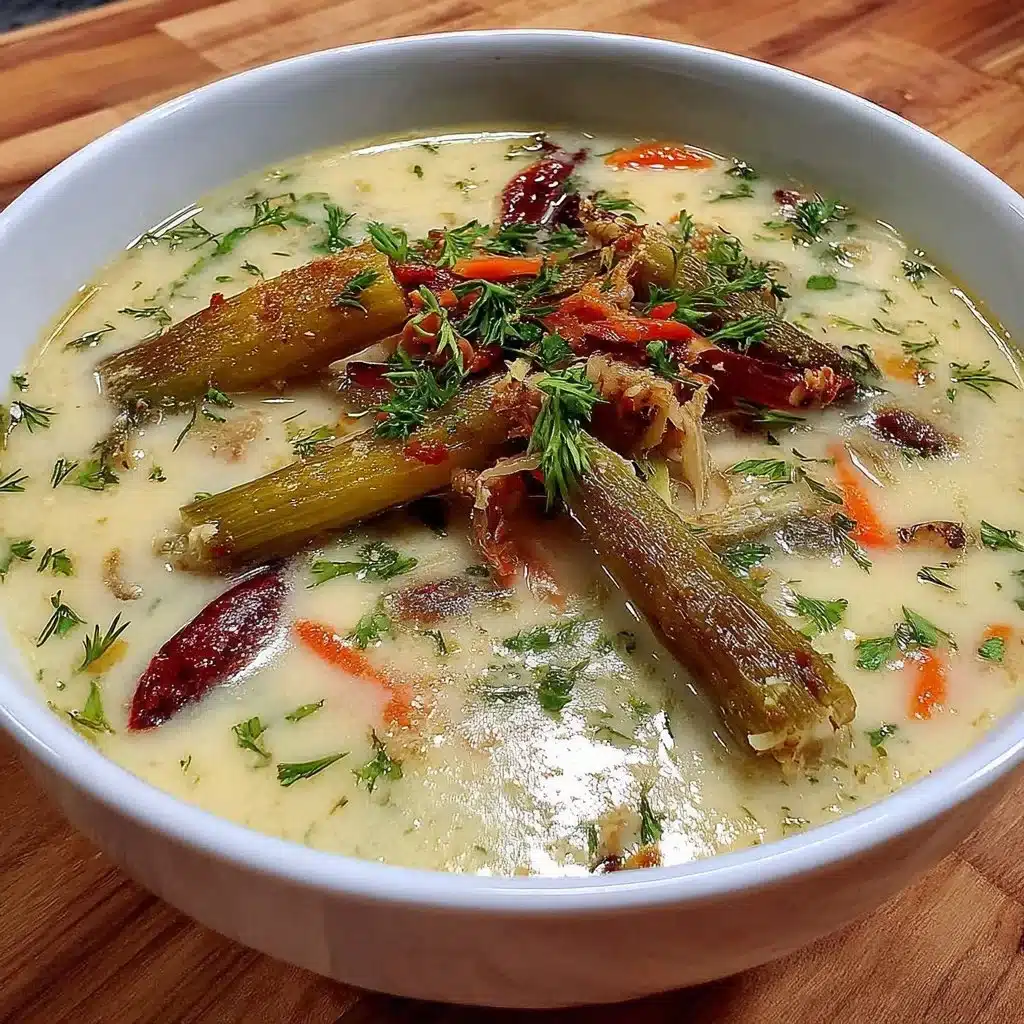 Delicious bowl of Bottle Gourd Drumstick Soup with fresh ingredients