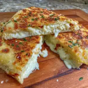 Delicious cottage cheese flatbread topped with fresh herbs and vegetables