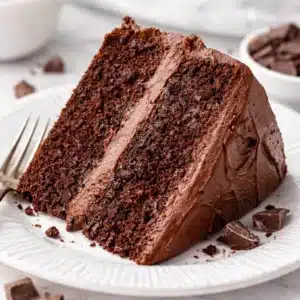 Delicious homemade simple gluten free chocolate cake with rich chocolate flavor.