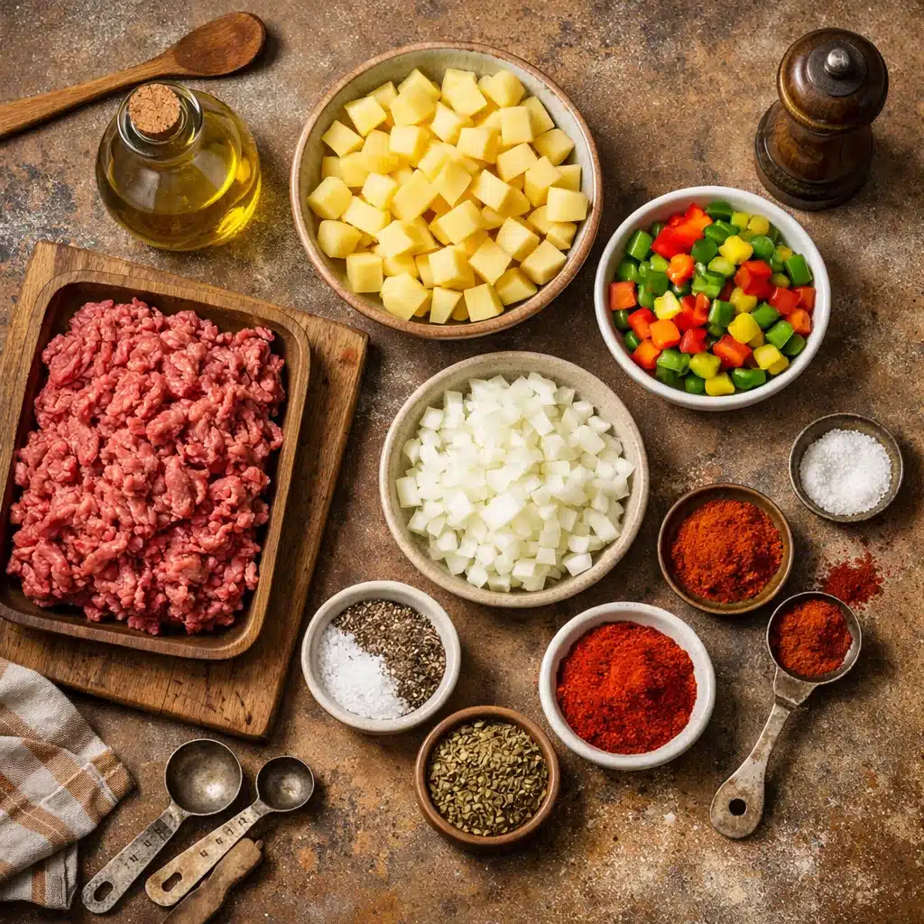 Easy Gluten Free Beef and Potato Skillet Dinner - One Pan Wonder!