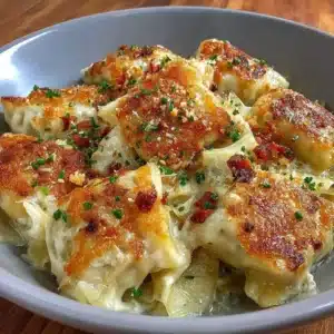 Plate of German cabbage and dumplings served with herbs and spices