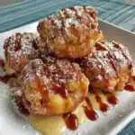 Delicious gluten free apple fritters served on a plate