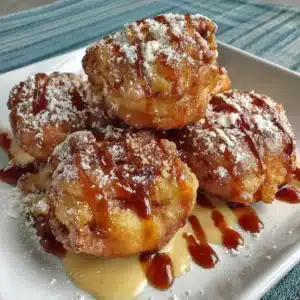 Delicious gluten free apple fritters served on a plate