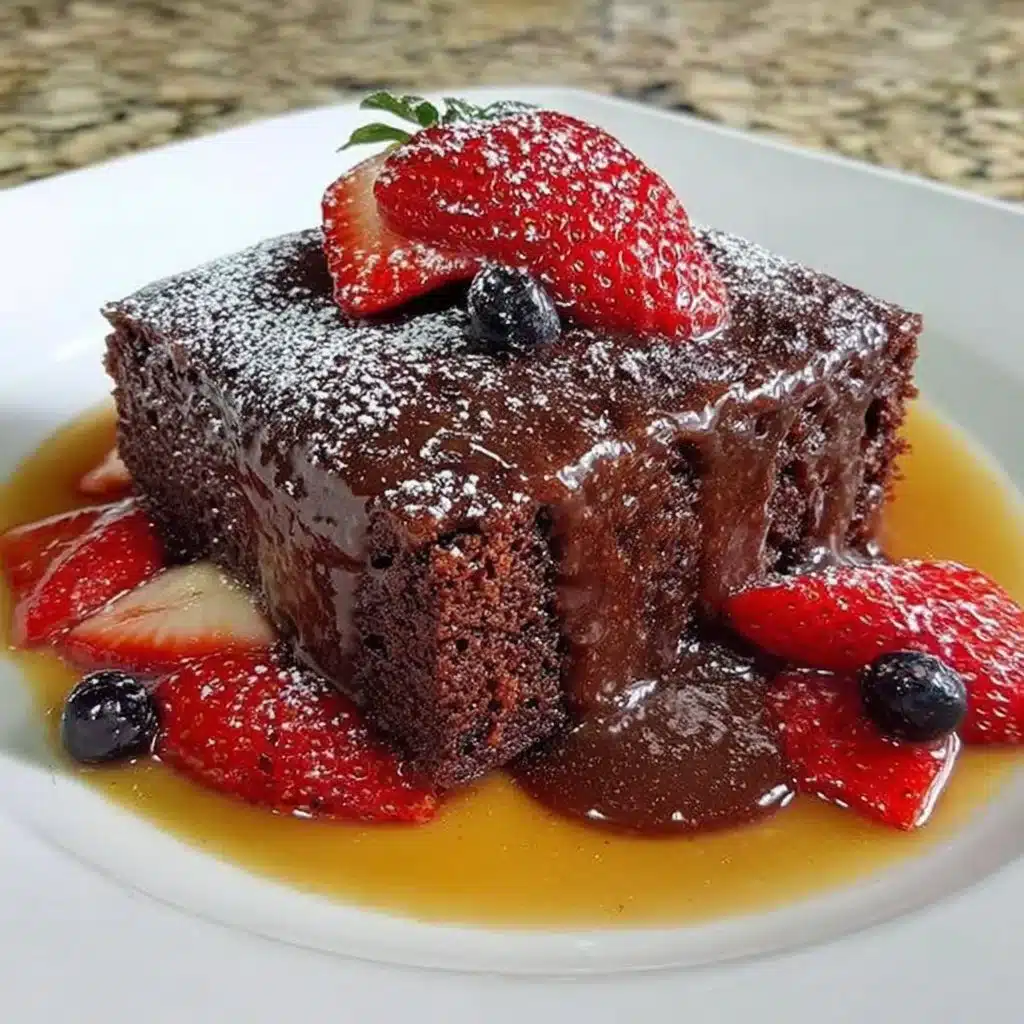 A slice of gluten free chocolate cake topped with chocolate frosting