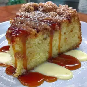 Delicious Gluten Free Cinnamon Coffee Cake served on a plate