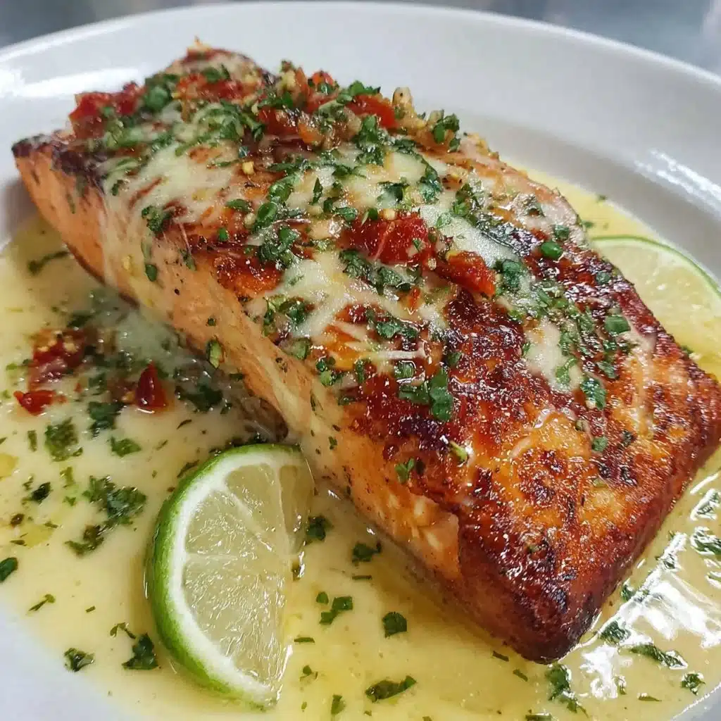 Honey-Lime Garlic Butter Baked Salmon featuring succulent salmon fillets with garlic butter and lime glaze.