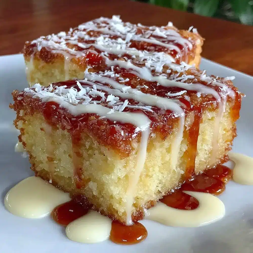 Indonesian Sticky Coconut Cake, also known as Wingko Babat, served on a plate.