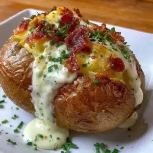 Crispy jacket potatoes cooked in an air fryer, ready to enjoy.