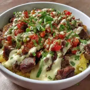 Low carb burrito bowl with fresh ingredients and vibrant toppings