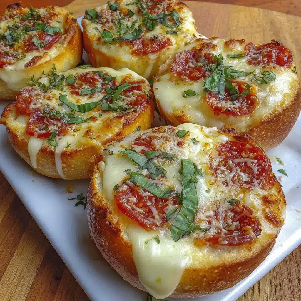 Easy air fryer mini pizzas topped with cheese and pepperoni.