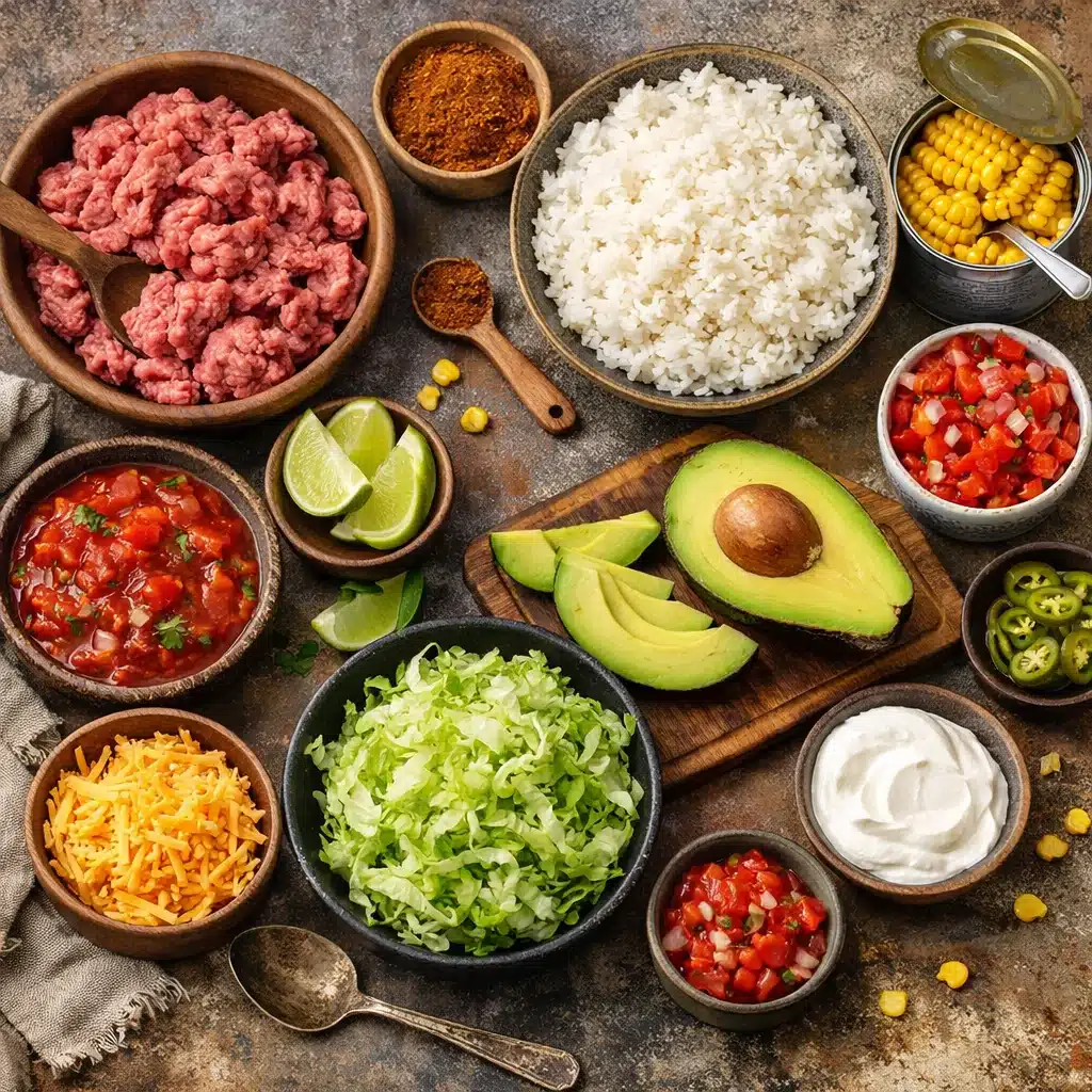 Quick and Easy Simple Gluten Free Taco Bowls for Dinner