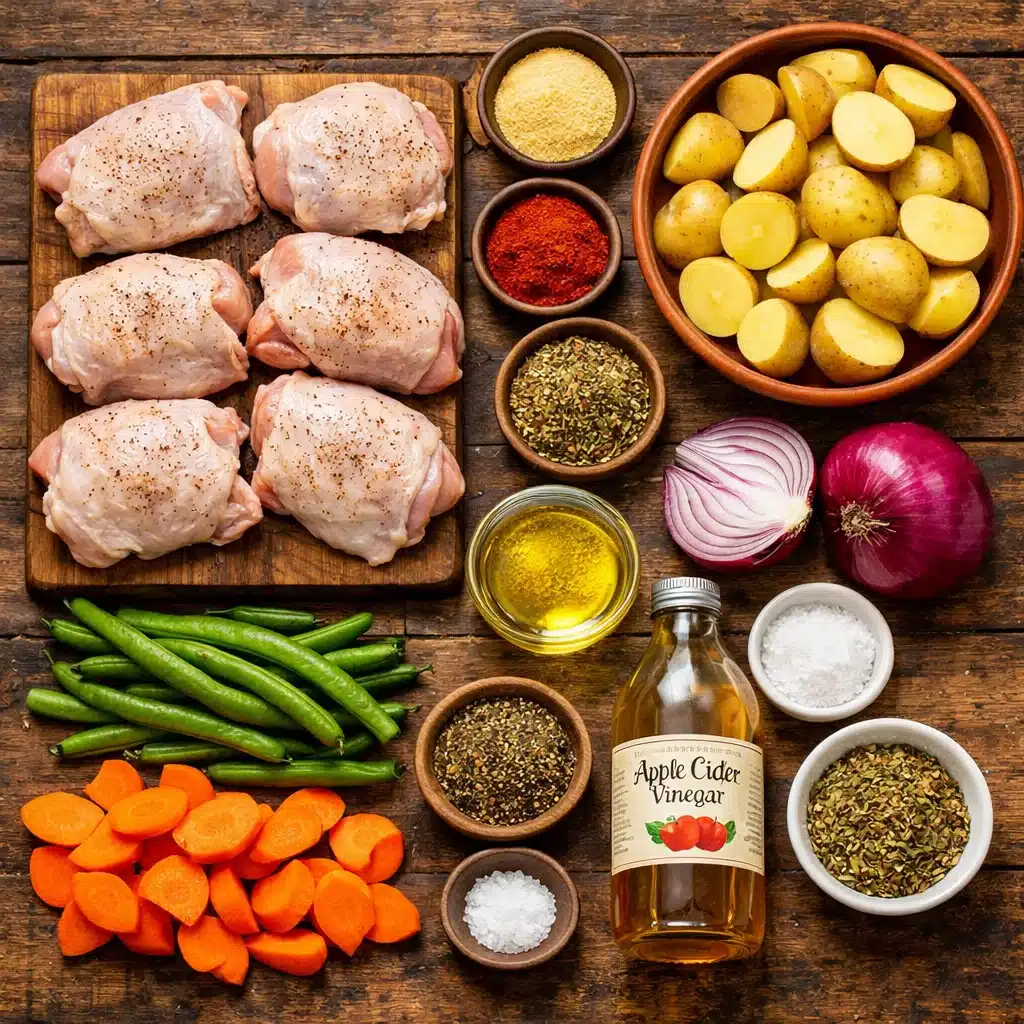 Satisfying Gluten Free Baked Chicken and Vegetables Dinner