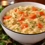 Easy gluten free chicken and rice dinner in a one pot recipe for family meals.