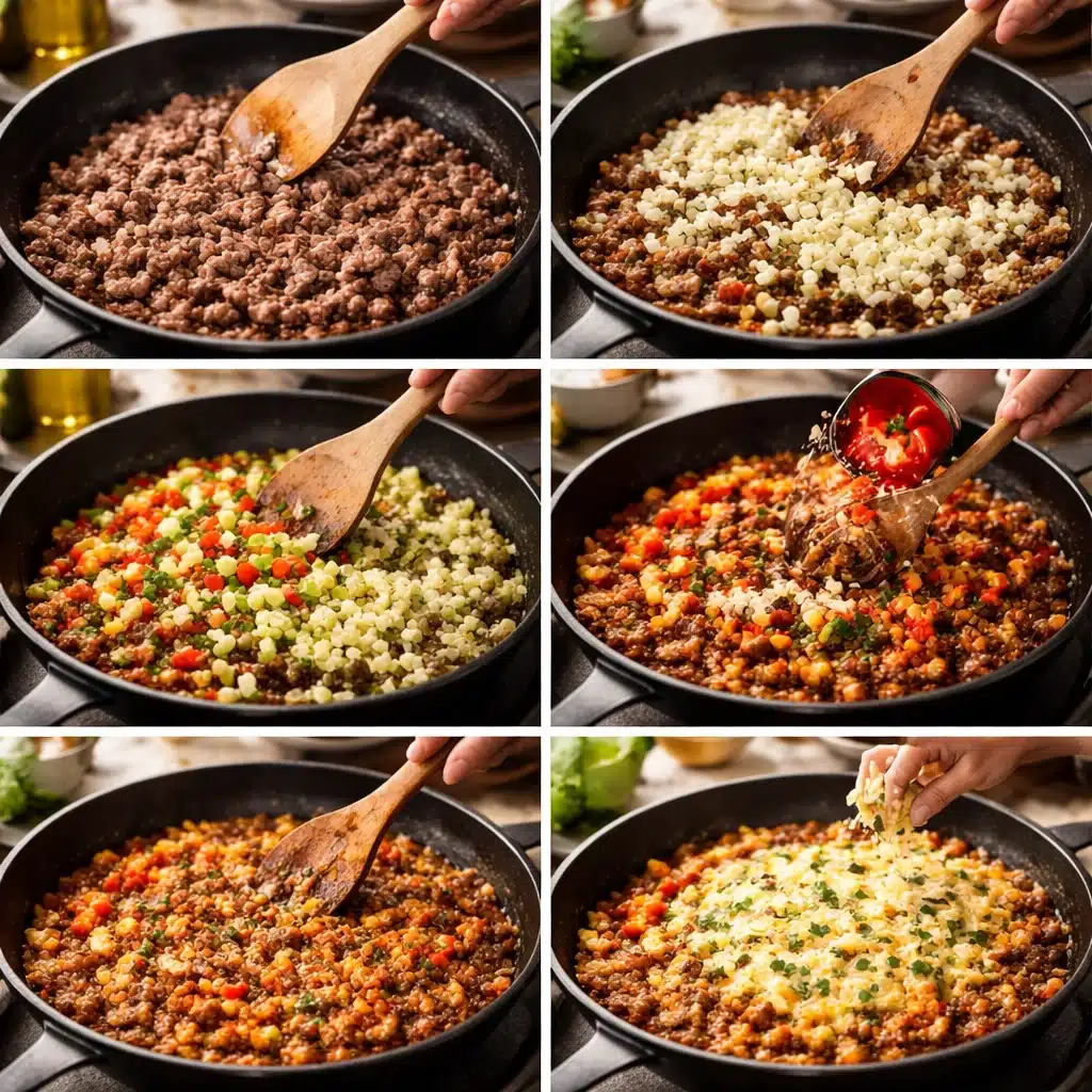 gluten free ground beef dinner skillet