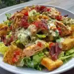 Colorful Southwest Chicken Salad with grilled chicken and fresh vegetables