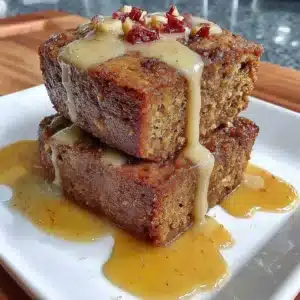 Slice of moist Vegan Applesauce Cake on a plate, decorated with fresh apples.