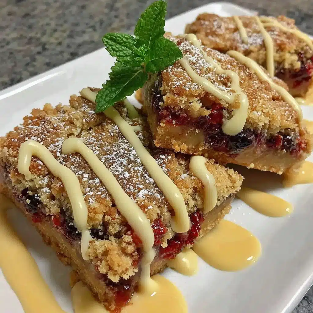 Vegan berry crumble bars with fresh berries and a crispy topping