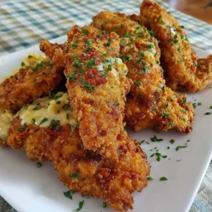Crispy air fryer chicken tenders, low-carb and gluten-free dish