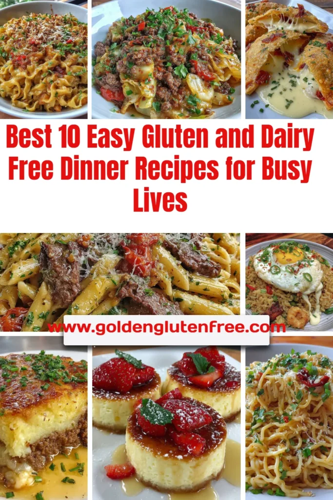 A selection of gluten and dairy free dinner recipes for busy individuals.