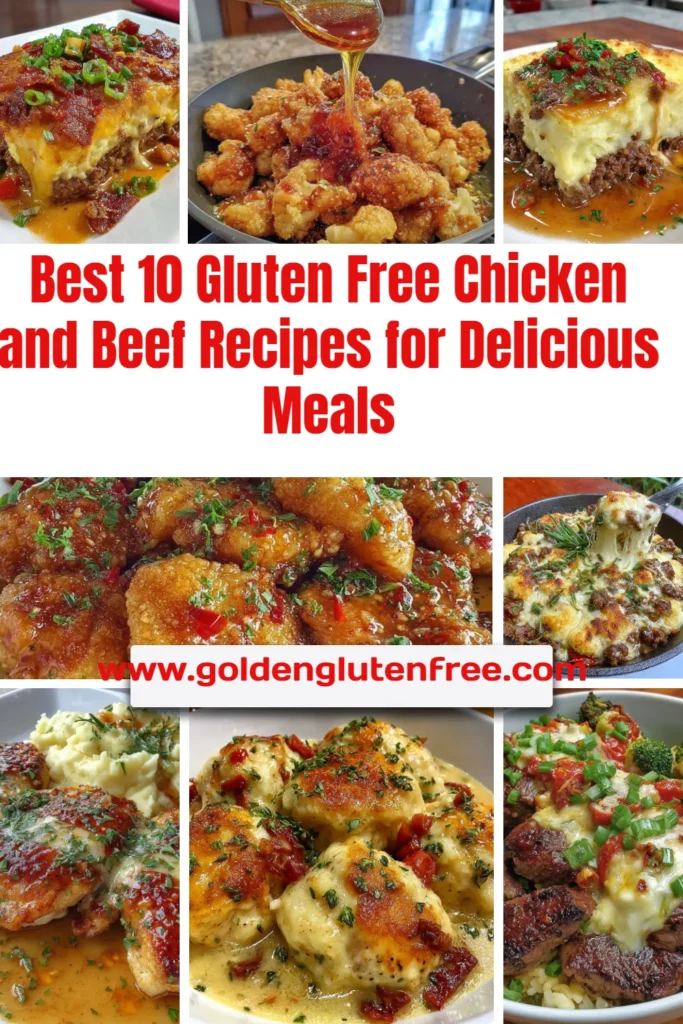 Delicious gluten free chicken and beef recipes for healthy meals