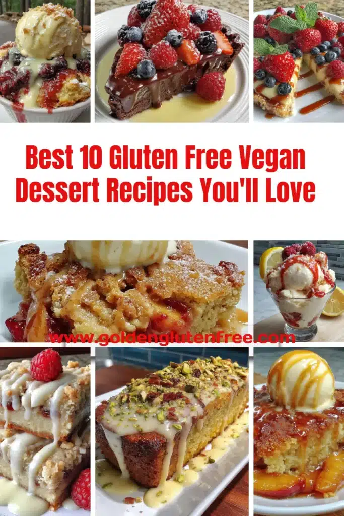 Delicious gluten free vegan desserts on a rustic table
