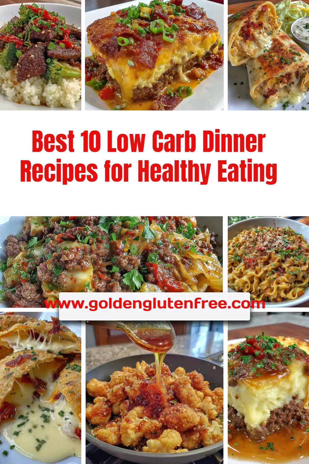 Top 10 low carb dinner recipes for healthy eating and meal planning